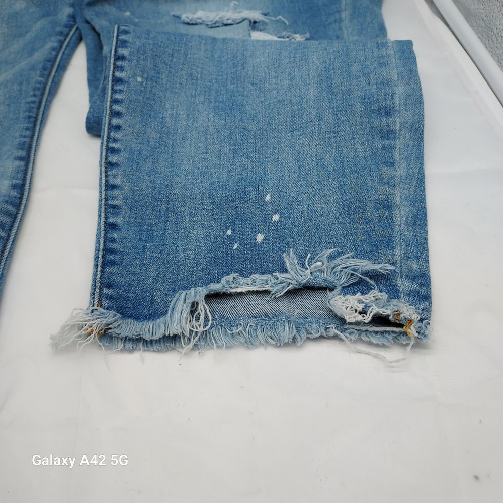 Judy Blue Boyfriend Fit Distressed Paint Splatter Jeans 18W JB82155LT Light Wash - Picture 10 of 10